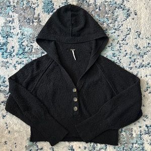 Free People Cropped Sweater Hoodie